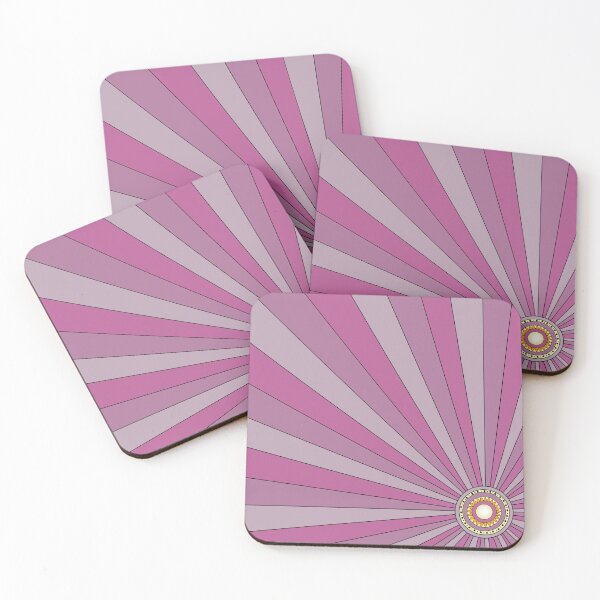 Item preview, Retro sun rays in shades of pink and purple designed and sold by coloryourwings.