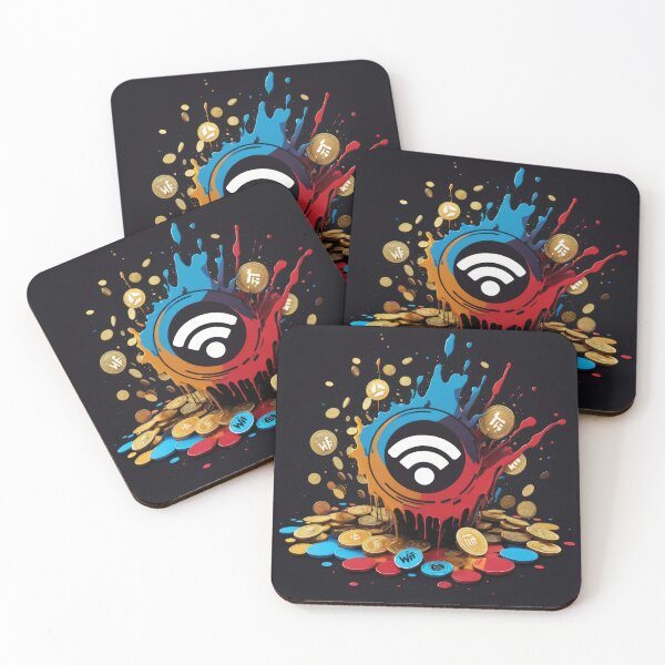Item preview, Crypto : WiFi Coins Radiating Wealth designed and sold by PepeVader.