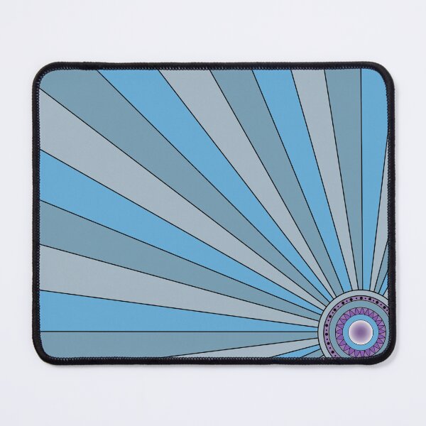 Item preview, Retro sun rays in shades of dusty blue designed and sold by coloryourwings.