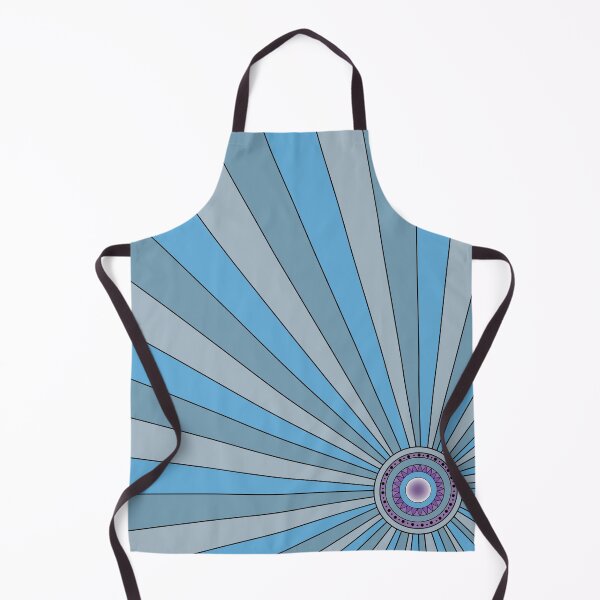 Item preview, Retro sun rays in shades of dusty blue designed and sold by coloryourwings.