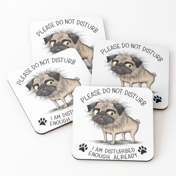 Item preview, Modern  watercolor  cute angry pug dog designed and sold by Sameena Fatima.