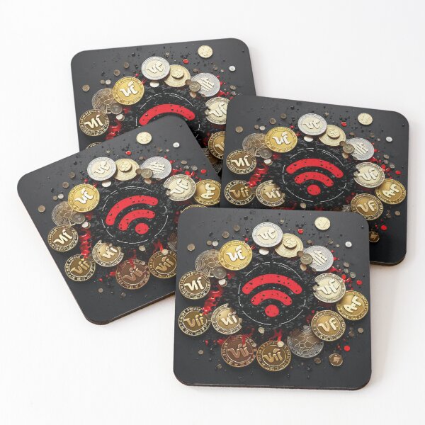 Item preview, Crypto : WiFi Coins Radiating Wealth designed and sold by PepeVader.
