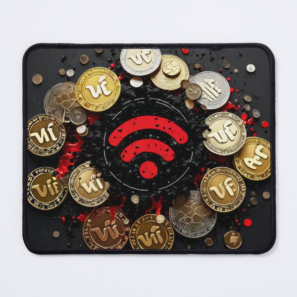 Item preview, Crypto : WiFi Coins Radiating Wealth designed and sold by PepeVader.