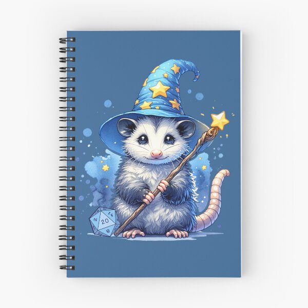 Item preview, Opossum wizard: Cute Dnd Opossum Wizard class, dnd nursery, dnd baby designed and sold by DungeonAtelier.