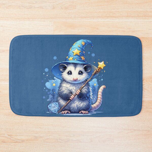 Item preview, Opossum wizard: Cute Dnd Opossum Wizard class, dnd nursery, dnd baby designed and sold by DungeonAtelier.