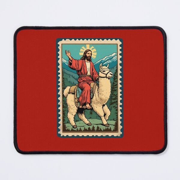 Item preview, The Funny Lord Jesus Riding Alpaca Christ Pride Seasons Llama Lover designed and sold by FociCreate.