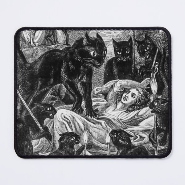 Item preview, Leonard's Dream 1855 Black Cat Vintage Illustration by Jane Blackburn designed and sold by Arwen-Art.