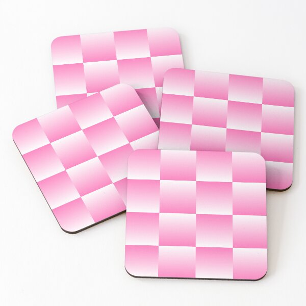 Item preview, Hot Pink and White Gradient Checkered Pattern designed and sold by starrylite.