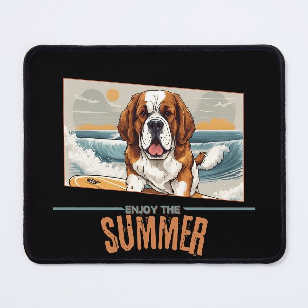 Item preview, Funny Vacation Summer Holidays Saint Bernard Dog  Enjoy the Summer  designed and sold by GoodyPaws.