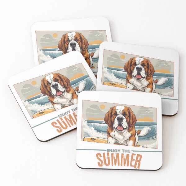 Item preview, Funny Vacation Summer Holidays Saint Bernard Dog  Enjoy the Summer  designed and sold by GoodyPaws.