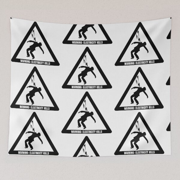Item preview, Electricity Kills Warning Sign designed and sold by FilipCZe.