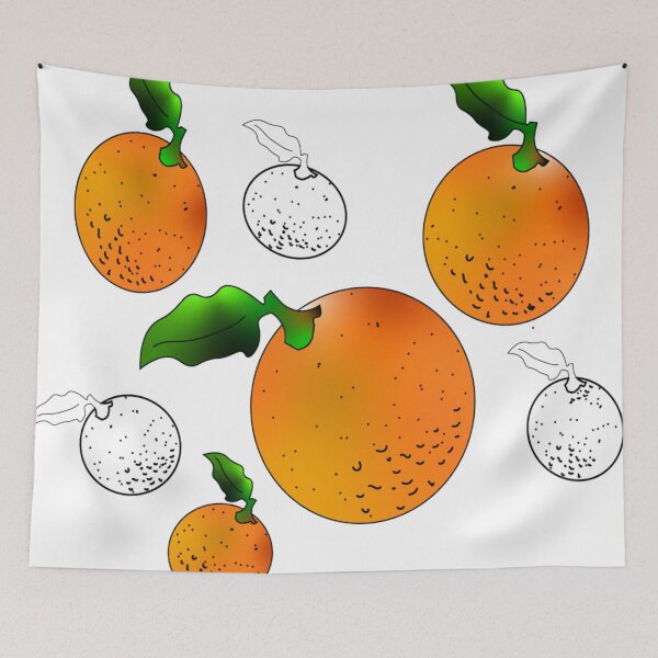 Item preview, orange fruits and leaf designed and sold by Nature  Nblossom.
