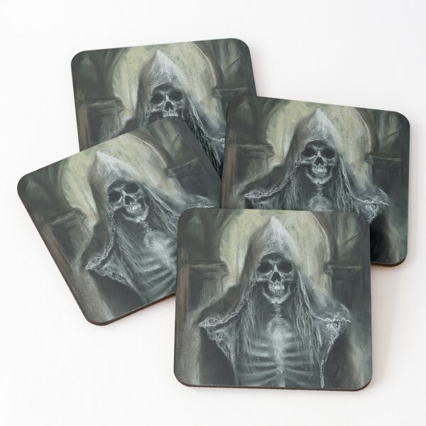 Item preview, Creepy Cute Black Skeleton Gothic Drawing designed and sold by Dariia Zhyrova.