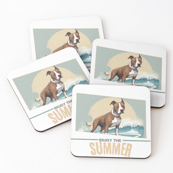Item preview, Funny Vacation Summer Holidays American Satffordshire Terrier Amstaff Dog  Enjoy the Summer  designed and sold by GoodyPaws.