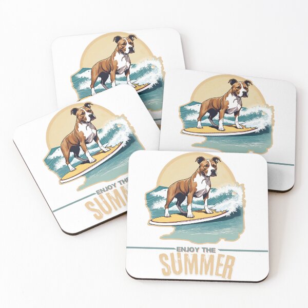 Item preview, Funny Vacation Summer Holidays American Satffordshire Terrier Amstaff Dog  Enjoy the Summer  designed and sold by GoodyPaws.