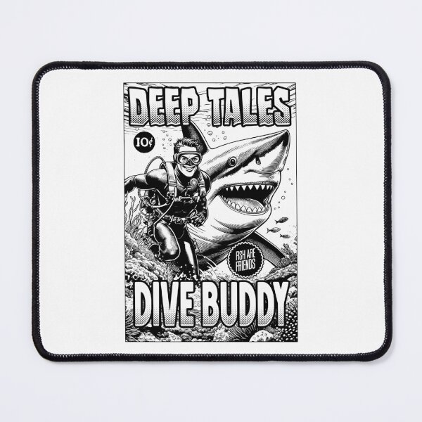 Item preview, Funny Diver Deep Tales Shark Dive Buddy Scuba Diving Comic designed and sold by GrandeDuc.