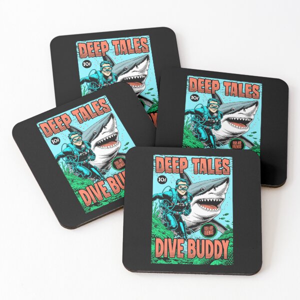 Item preview, Funny Diver Deep Tales Shark Dive Buddy Scuba Diving Comic designed and sold by GrandeDuc.