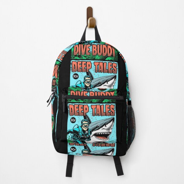 Item preview, Funny Diver Deep Tales Shark Dive Buddy Scuba Diving Comic designed and sold by GrandeDuc.
