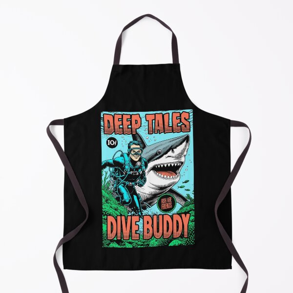 Item preview, Funny Diver Deep Tales Shark Dive Buddy Scuba Diving Comic designed and sold by GrandeDuc.