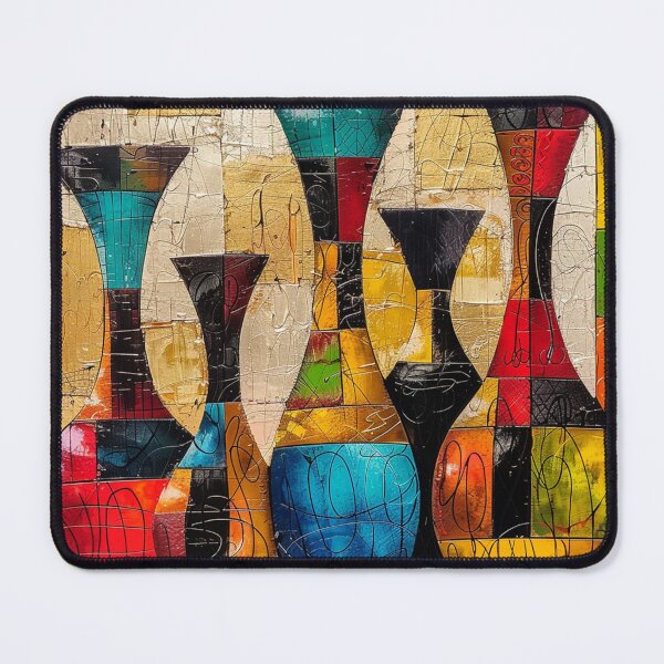 Item preview, African Vases in Bold and Colorful Abstract Line Art designed and sold by MugsNstuff Live Love Create!.