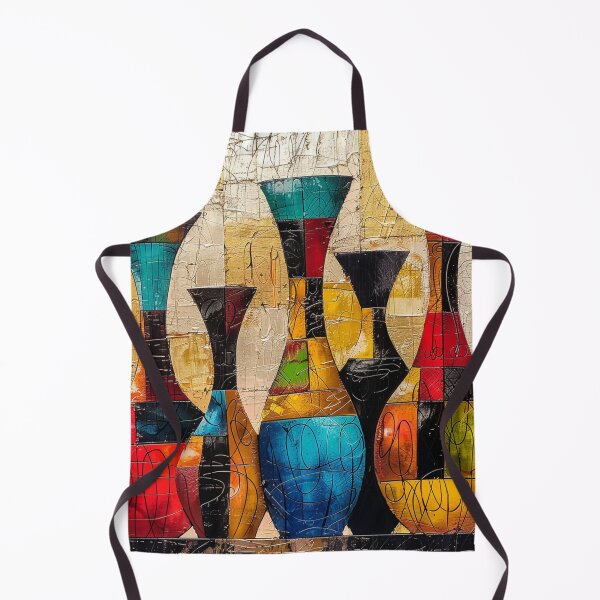 Item preview, African Vases in Bold and Colorful Abstract Line Art designed and sold by MugsNstuff Live Love Create!.