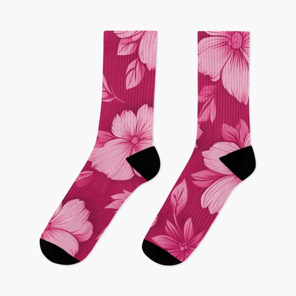 Item preview, Pink flower floral wallpaper illustration design  designed and sold by SpinklyCreations.