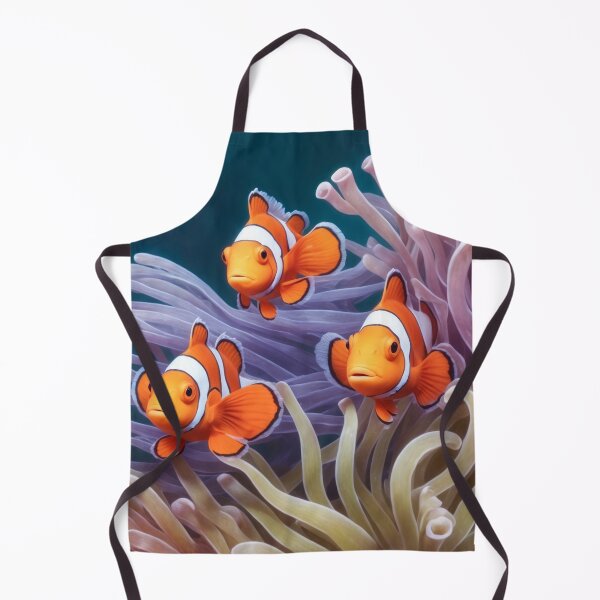 Item preview, Several clownfishes among anemones. Underwater artwork. Color sketch style  designed and sold by Andrey-Myagkov.