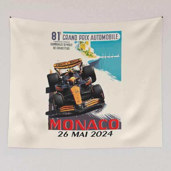 Item preview, Grand Prix Monaco 2024 Lando Mclaren designed and sold by Speedbirddesign.