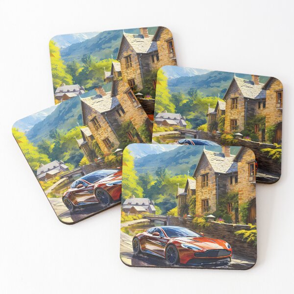 Item preview, Red Aston Martin DB9 with vivid colors. designed and sold by RevUpDesign.