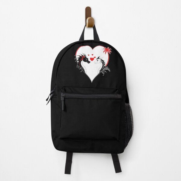 Item preview, Dragons in Love in Black and White with Red in Heart Shape designed and sold by Beachy.