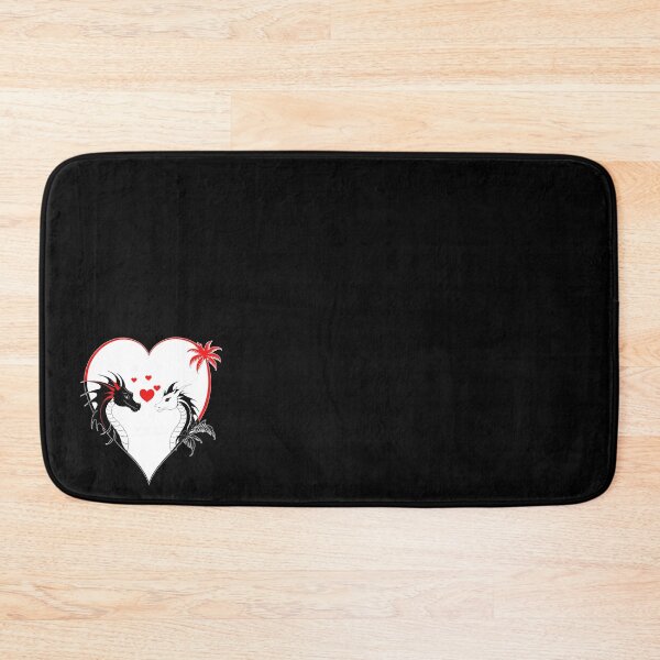 Item preview, Dragons in Love in Black and White with Red in Heart Shape designed and sold by Beachy.