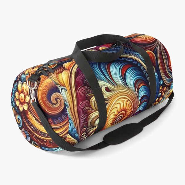 Item preview, Groovy fractal swirls with retro 60s floral patterns designed and sold by BlackCatspet1.