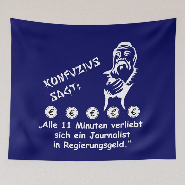 Item preview, Confucius says: Every 11 minutes a journalist falls in love... designed and sold by ARTmanhART.