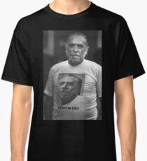 bukowski on bukowski halftone fan art by NICHEPRINTSNYC Classic T-Shirt