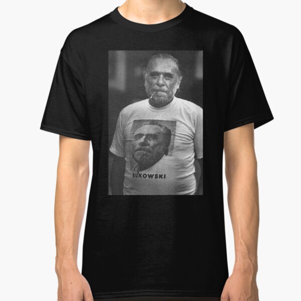 bukowski on bukowski halftone fan art by NICHEPRINTSNYC Classic T-Shirt