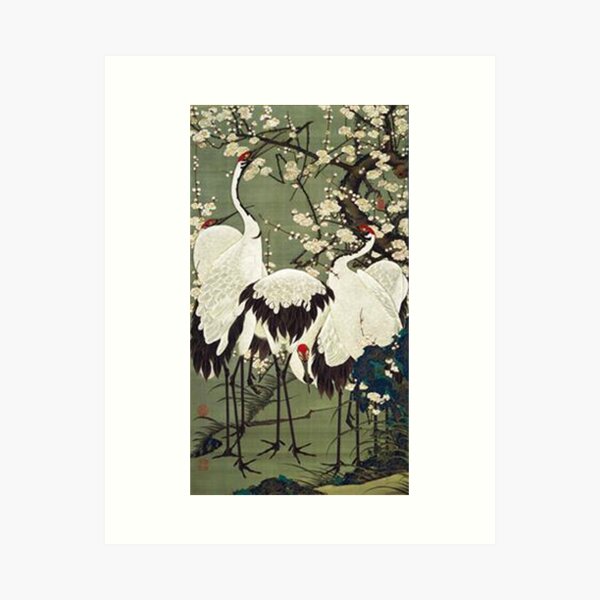 Item preview, Favourite Artist - Plum Blossom and Cranes - Jakuchu Ito designed and sold by vmajzlik.