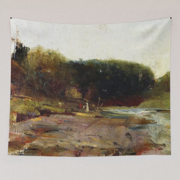 Item preview, Vintage Impressionistic Landscape art designed and sold by Vintage Designs +.