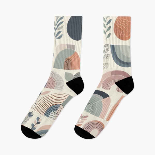 Item preview, Modern minimalist shapes with hippy-inspired pastel watercolor designed and sold by BlackCatspet1.