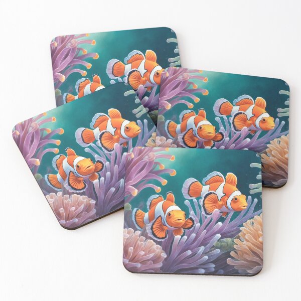 Item preview, Several clownfishes among anemones. Underwater artwork. Color sketch style  ЦЕНТР designed and sold by Andrey-Myagkov.