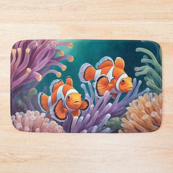 Item preview, Several clownfishes among anemones. Underwater artwork. Color sketch style  ЦЕНТР designed and sold by Andrey-Myagkov.