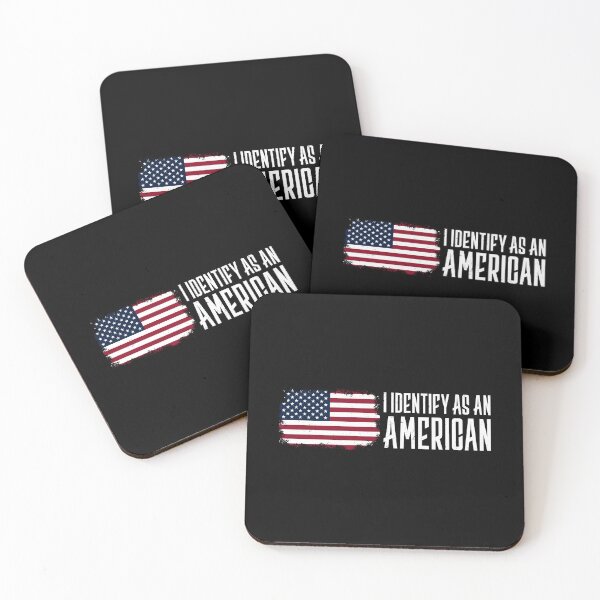 Item preview, I Identify As An American, USA Flag Patriotic July Fourth designed and sold by Singhe Design.