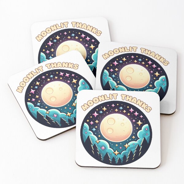 Item preview, "Starry Night Splendor: Full Moon and Twinkling Stars" designed and sold by Dantin.