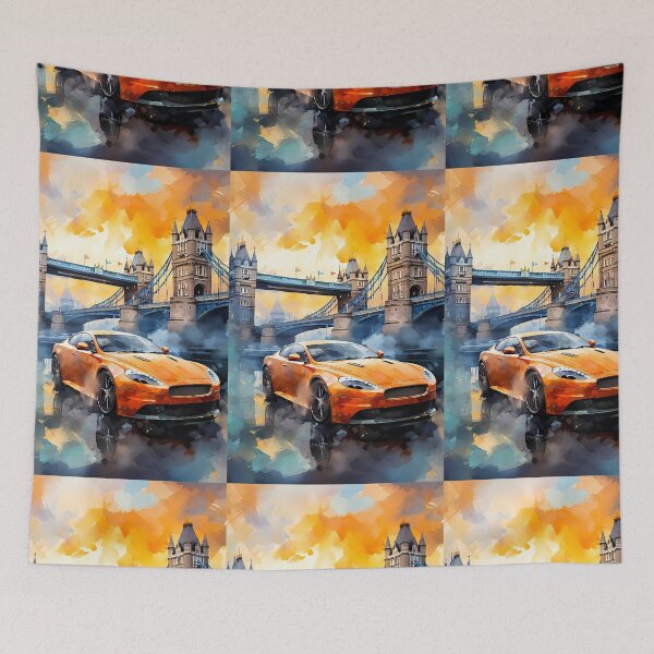 Item preview, London Bridge Sunset Orange Aston Martin DB9  designed and sold by RevUpDesign.
