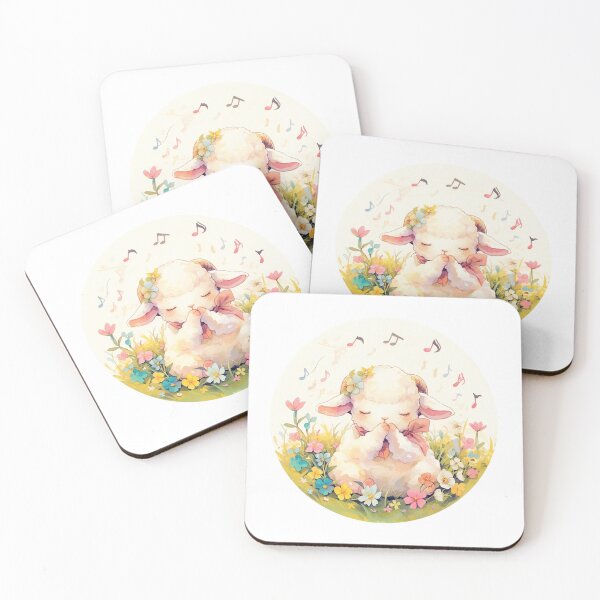 Item preview, Cute Lamb Listening to music // Loving Lamb Animal // Sheep designed and sold by SMARTKIT  DESIGNAGENCY.