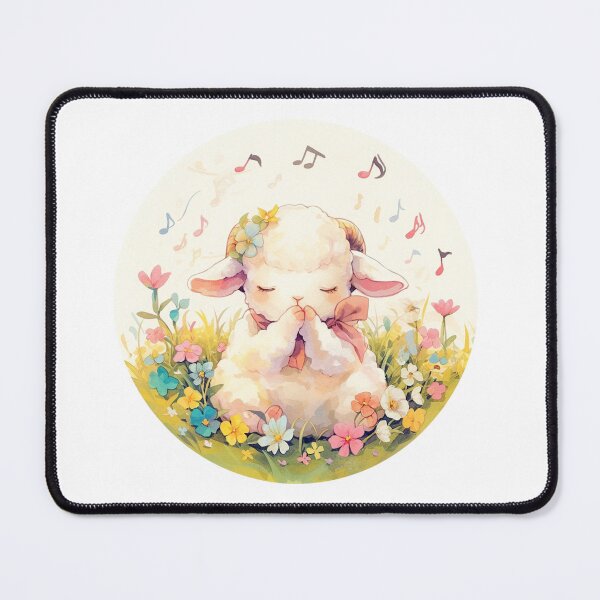 Item preview, Cute Lamb Listening to music // Loving Lamb Animal // Sheep designed and sold by SMARTKIT  DESIGNAGENCY.
