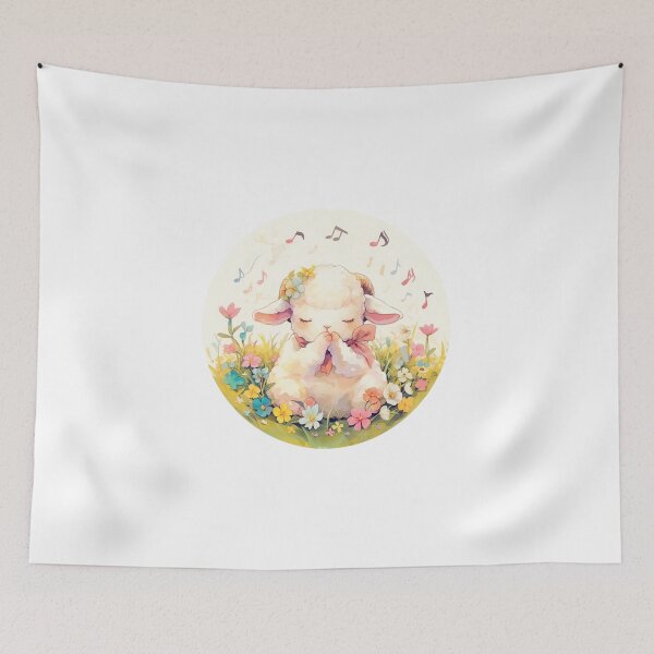 Item preview, Cute Lamb Listening to music // Loving Lamb Animal // Sheep designed and sold by SMARTKIT  DESIGNAGENCY.