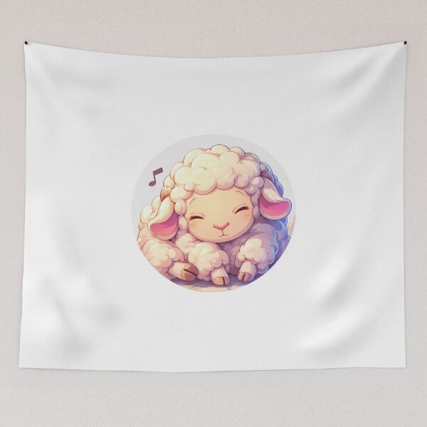 Item preview, Cute Lamb Listening to music // Loving Lamb Animal // Sheep designed and sold by SMARTKIT  DESIGNAGENCY.