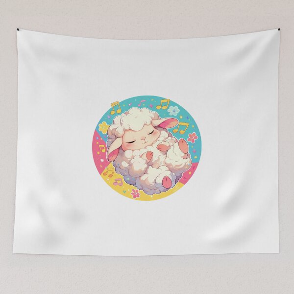 Item preview, Cute Lamb Listening to music // Loving Lamb Animal // Sheep designed and sold by SMARTKIT  DESIGNAGENCY.