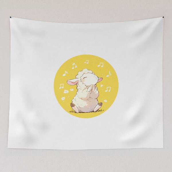 Item preview, Cute Lamb Listening to music // Loving Lamb Animal // Sheep designed and sold by SMARTKIT  DESIGNAGENCY.