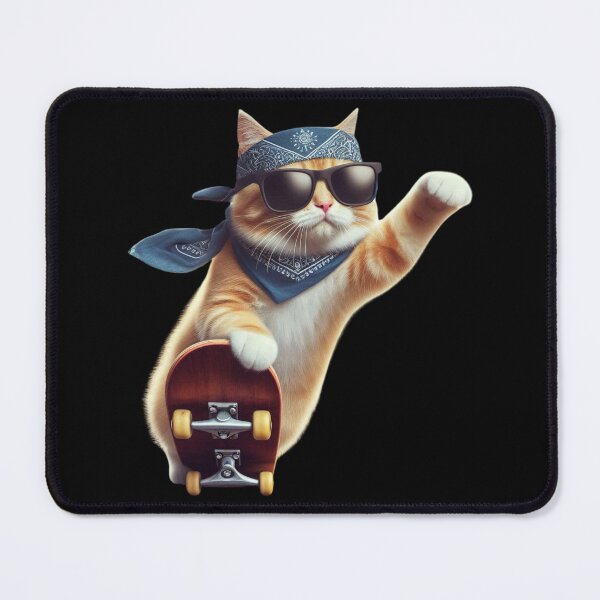 Item preview, Skateboarding Cat in Sunglasses and Bandana designed and sold by C73Design.